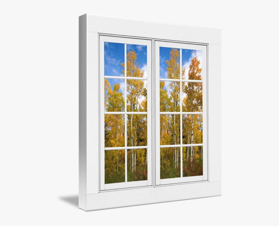 White Window Frame Png - Beautiful Scenic View From A Window, Transparent Clipart