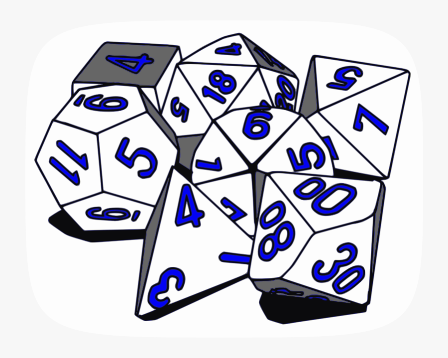 Tabletop Rpg Dice Set Ii - Dungeons And Dragons Dice Clipart, Transparent Clipart