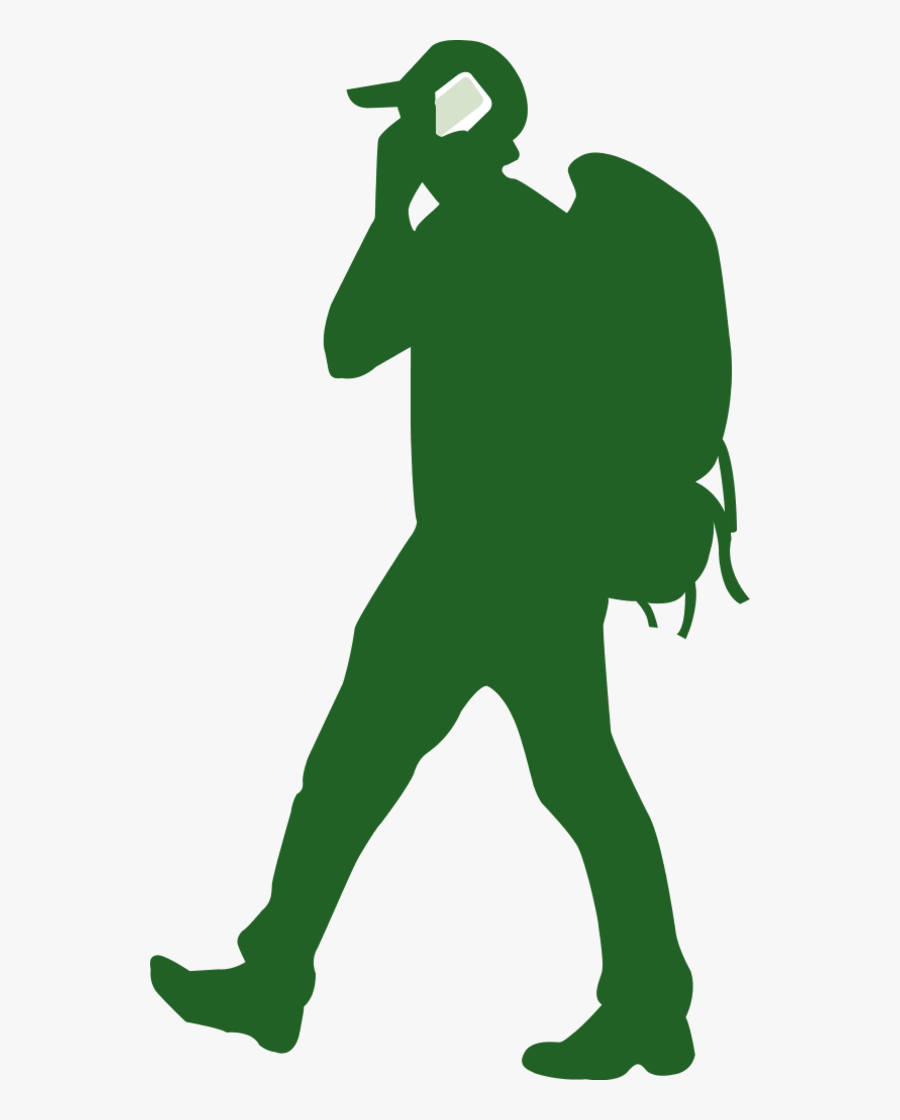 Backpacker On A Phone - Travel Backpacking Clipart, Transparent Clipart