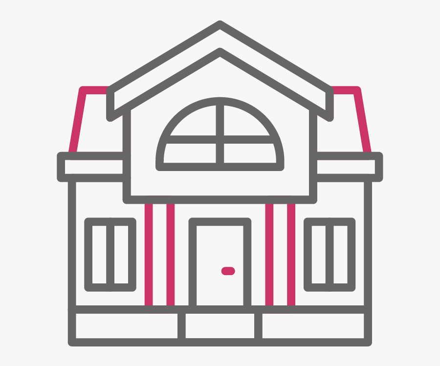 Old House Clipart Pink House - India Gate Icon Png, Transparent Clipart