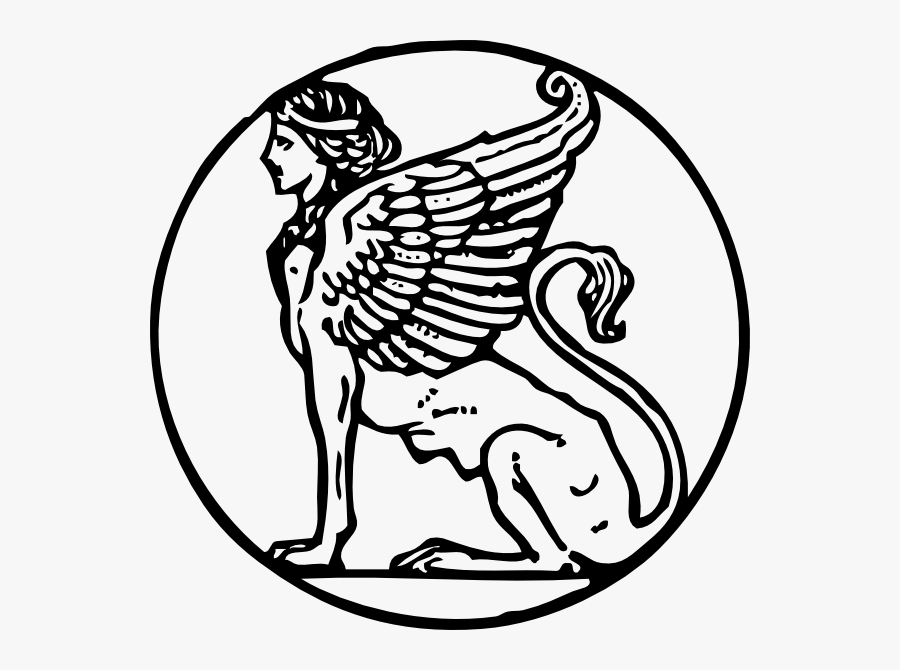 Greek Sphinx Tattoo, Transparent Clipart