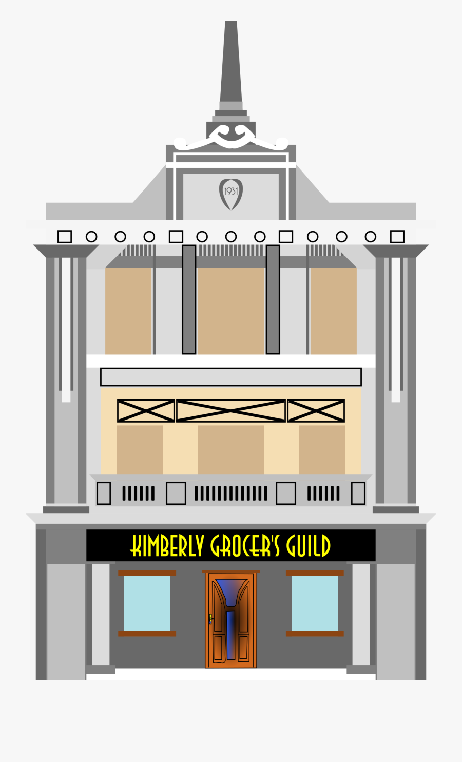 Column Clipart Buliding - Gedung Universitas Vektor Png, Transparent Clipart