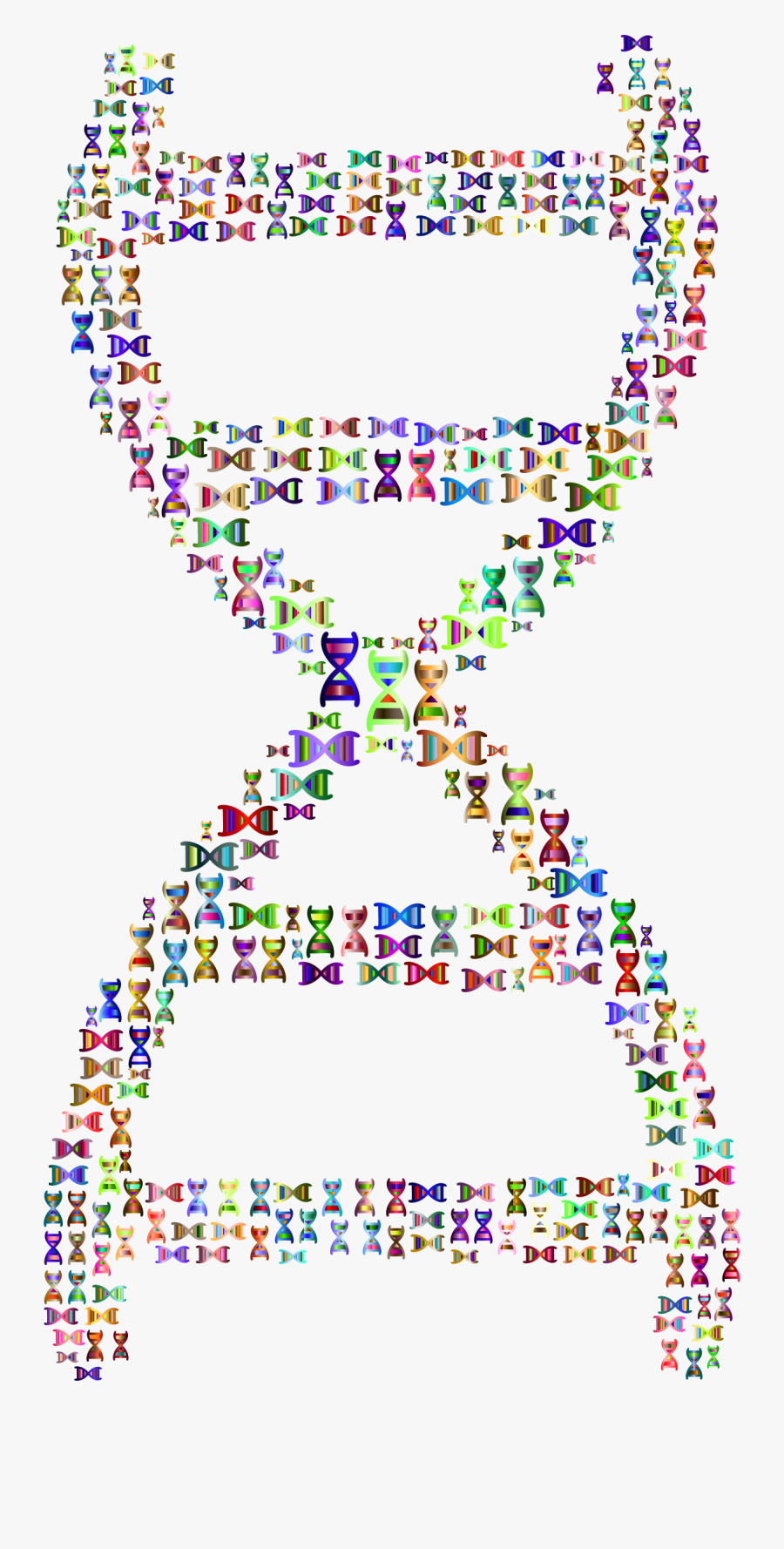 Chromatic Dna Helix Fractal No Background Clip Arts - Dna With No Background, Transparent Clipart