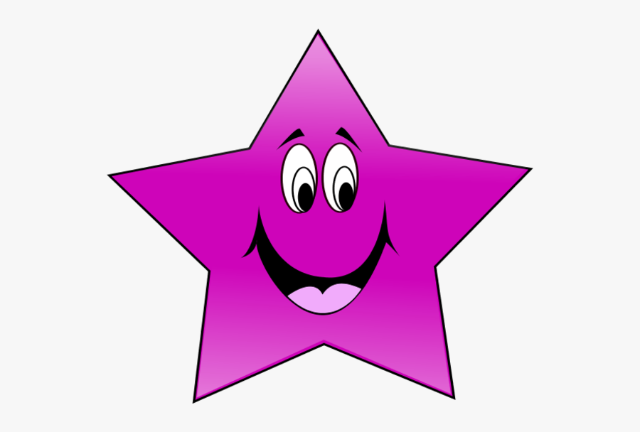 Star Clipart Pink - Pink Star Clipart With Face, Transparent Clipart