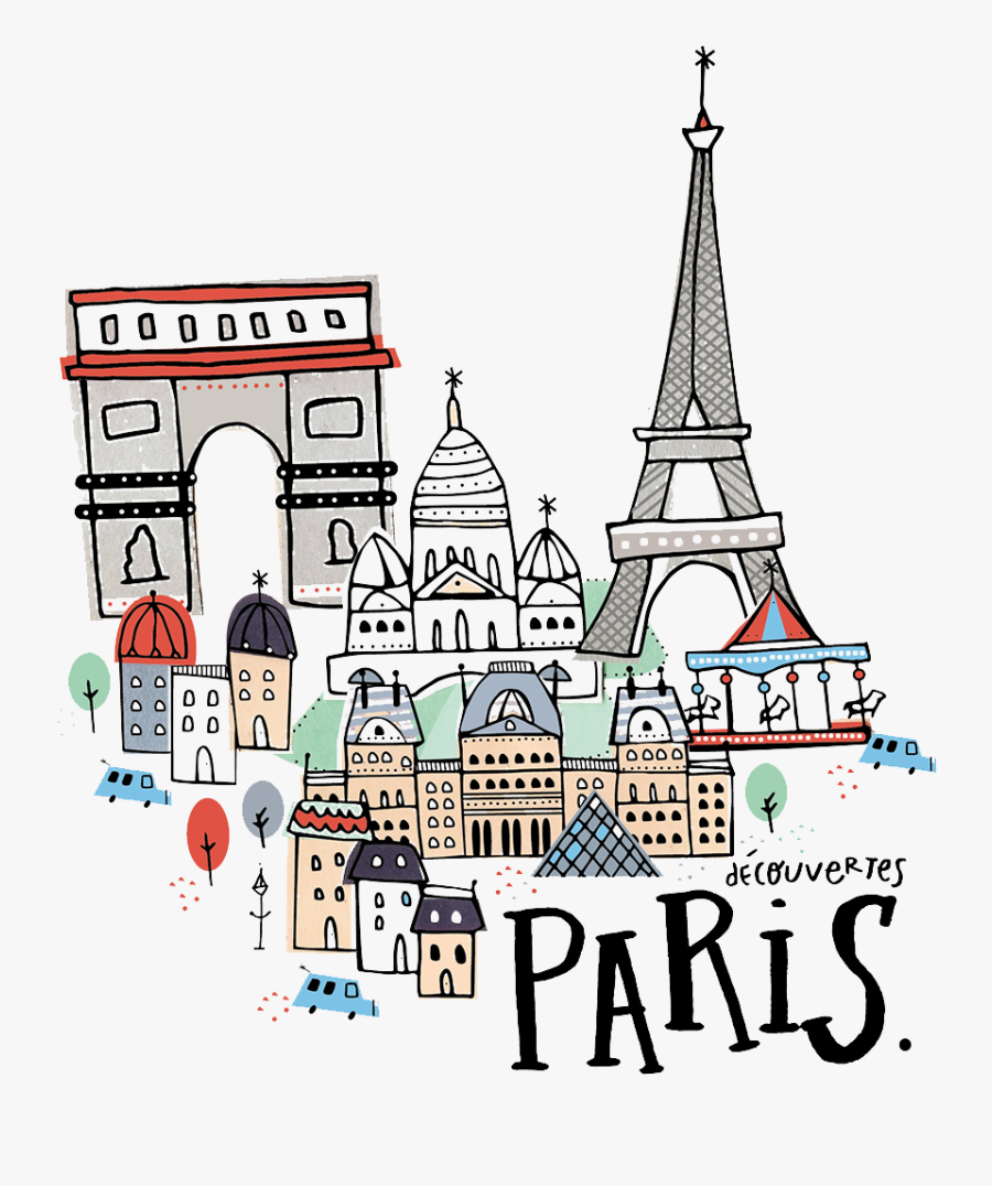 Clip Art Drawing Illustration Hand Painted - Paris Cartoon Png, Transparent Clipart