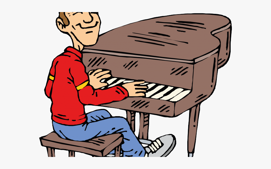 Boy Playing Piano Clip Art, Transparent Clipart