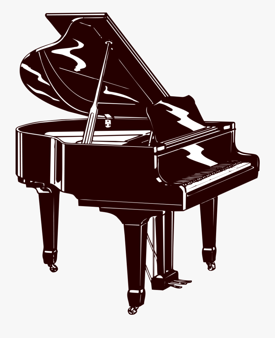 Piano Musical Instrument Silhouette - 手繪 鋼琴, Transparent Clipart