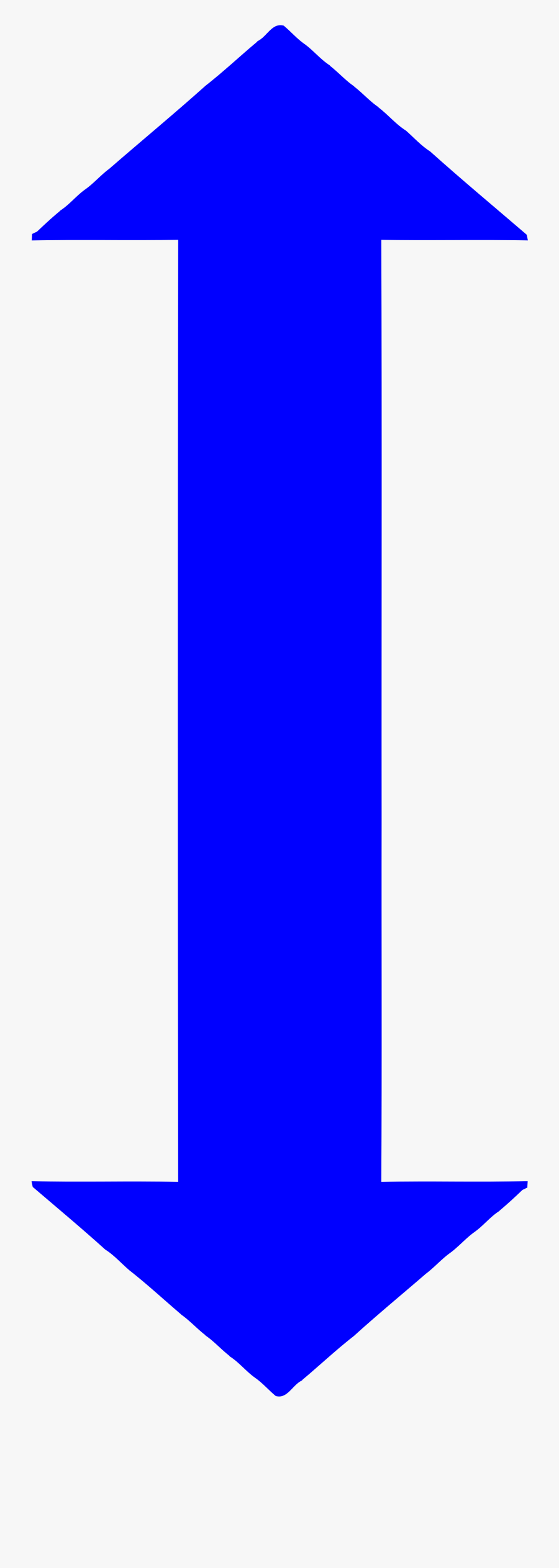 Blue Double Ended Arrow, Transparent Clipart