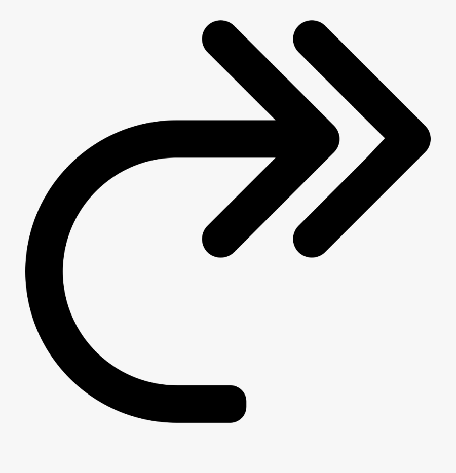 Double Curve Arrow To The Right Comments - Render Png Strzałka, Transparent Clipart