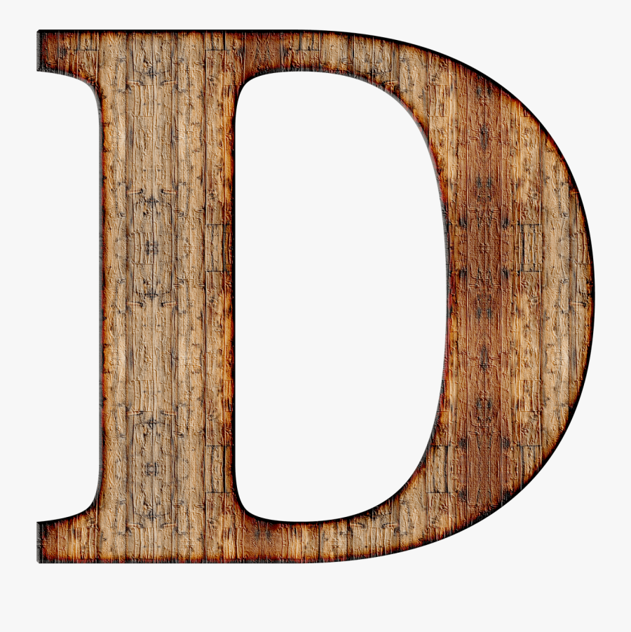 Wooden Capital Letter D - Letter D Transparent Background, Transparent Clipart