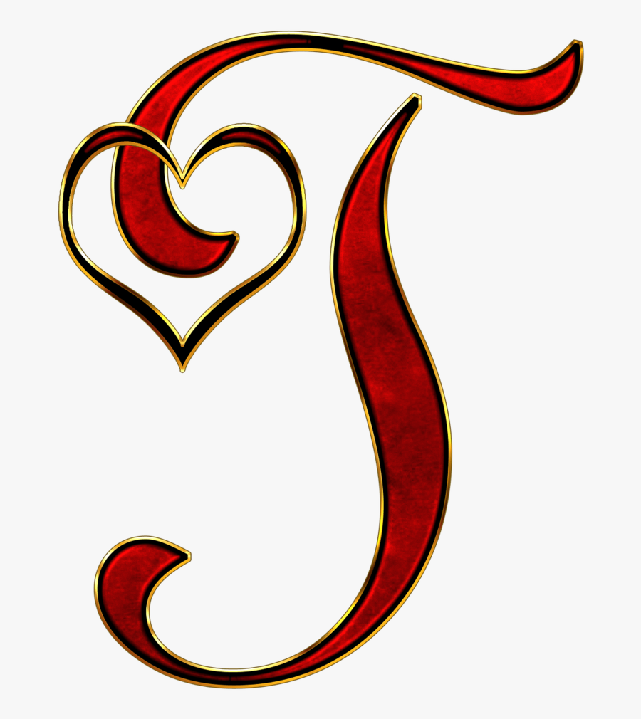 T Transparent Capital Letter - Letter I Heart, Transparent Clipart