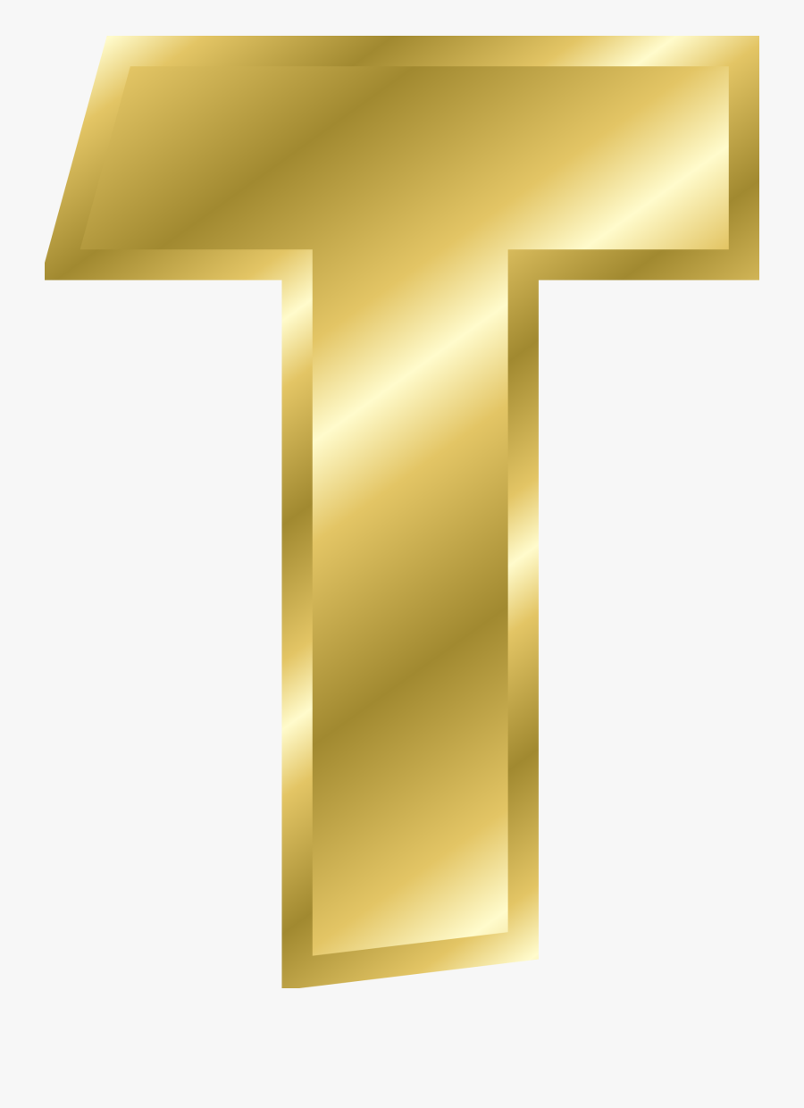 Letter, T, Capital Letter, Alphabet, Abc, Gold - Gold Alphabet Letters, Transparent Clipart