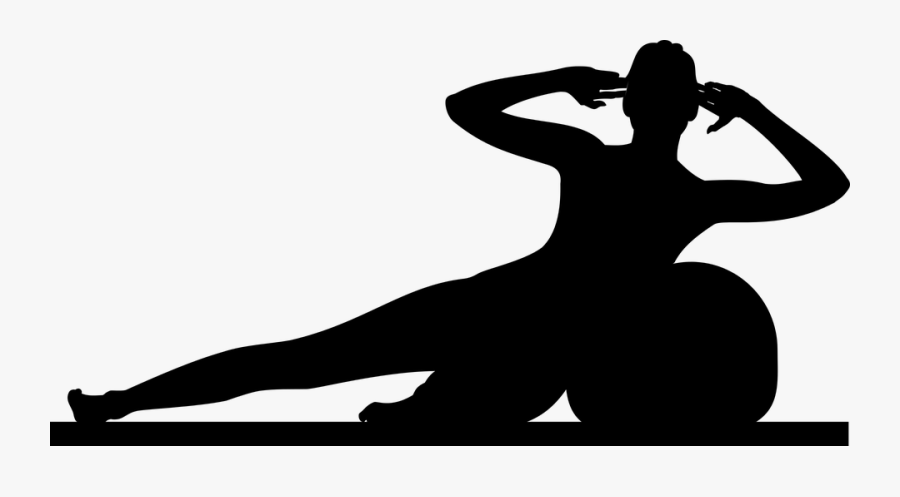 Pilates Fitball Silhouette - Silhueta Pilates Png, Transparent Clipart