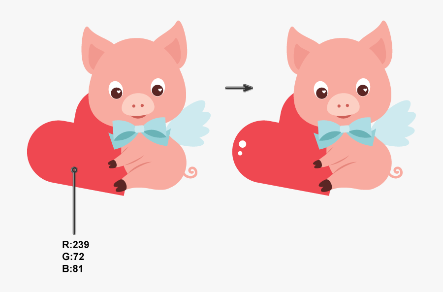 Clip Art How To Create A - Schwein Valentinstag, Transparent Clipart