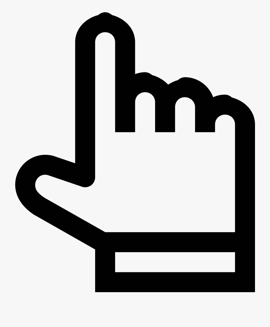 Hand Up Icon - Finger Pointing Icon Png, Transparent Clipart