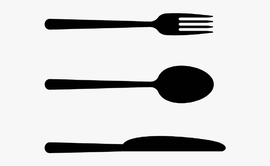 Black Fork Png - Spoon Black And White Png, Transparent Clipart