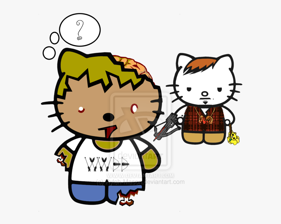 Miss Kitty, Dont Open Dead Inside, Daryl Dixon, The - Hello Kitty Daryl Dixon, Transparent Clipart