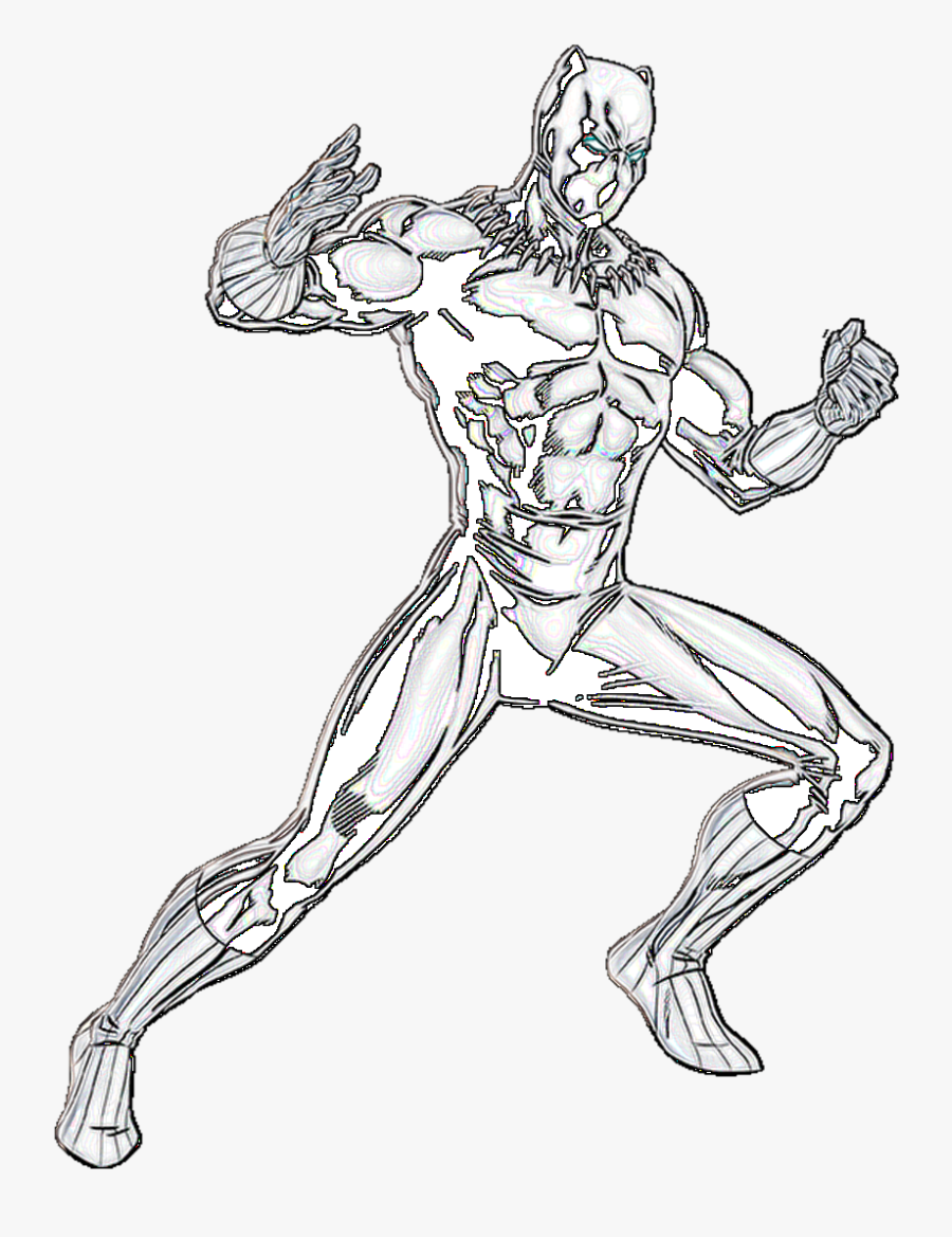 Black By Ulitata On - Black Panther Drawing Easy, Transparent Clipart