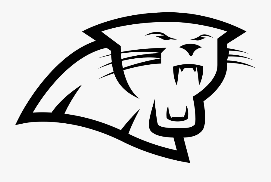 Carolina Panthers Icon - Black And White Carolina Panthers Logo, Transparent Clipart