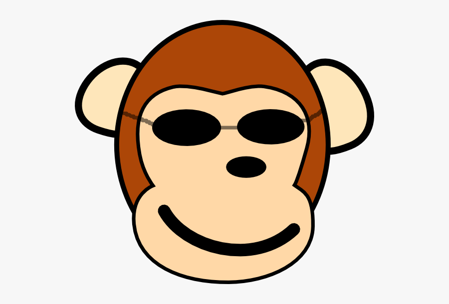 Easy Cartoon Monkey Face, Transparent Clipart