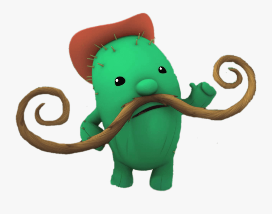 Cactus With Long Mustache - Cartoon, Transparent Clipart