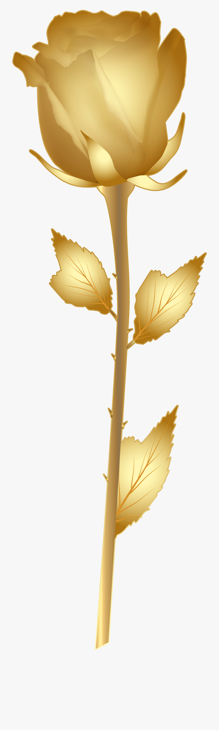 Swirls Clipart Rose Gold - Beautiful Golden Flower Png, Transparent Clipart