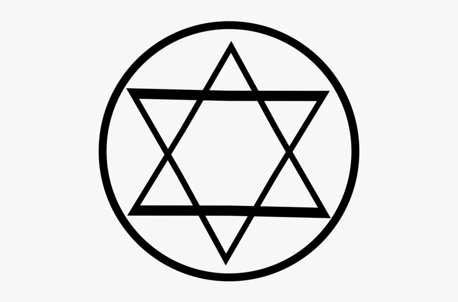 Line Art,triangle,symbol - Simbolo De Los Judíos, Transparent Clipart