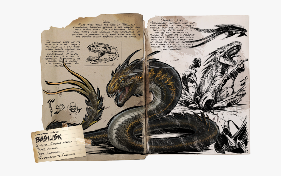Clip Art Steam Community Guide The - Ark Survival Evolved Basilisk, Transparent Clipart