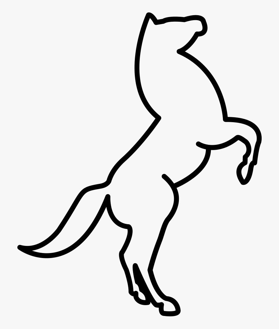 Draw A Horse Standing Up Step By Step, Transparent Clipart