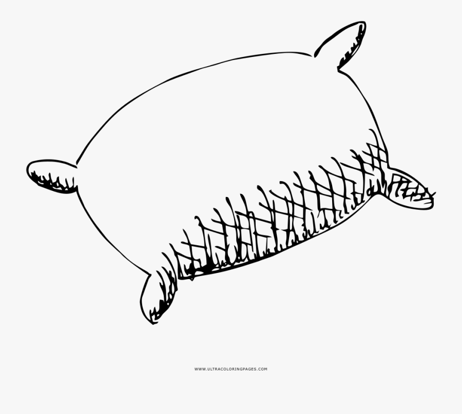 Pillow Clipart Coloring Page - Coloring Book, Transparent Clipart