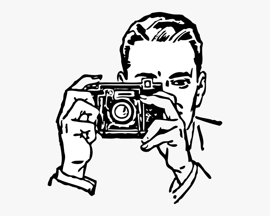 Taking Photo Black And White, Transparent Clipart