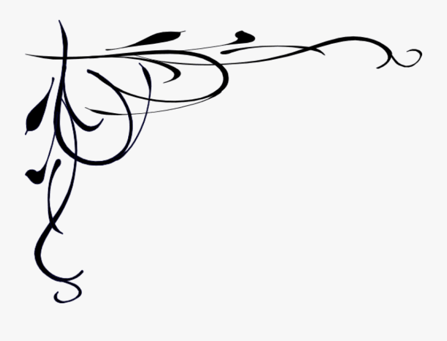 Free Png Download How To Set Use Love Birds Border - Swirl Corner Design, Transparent Clipart