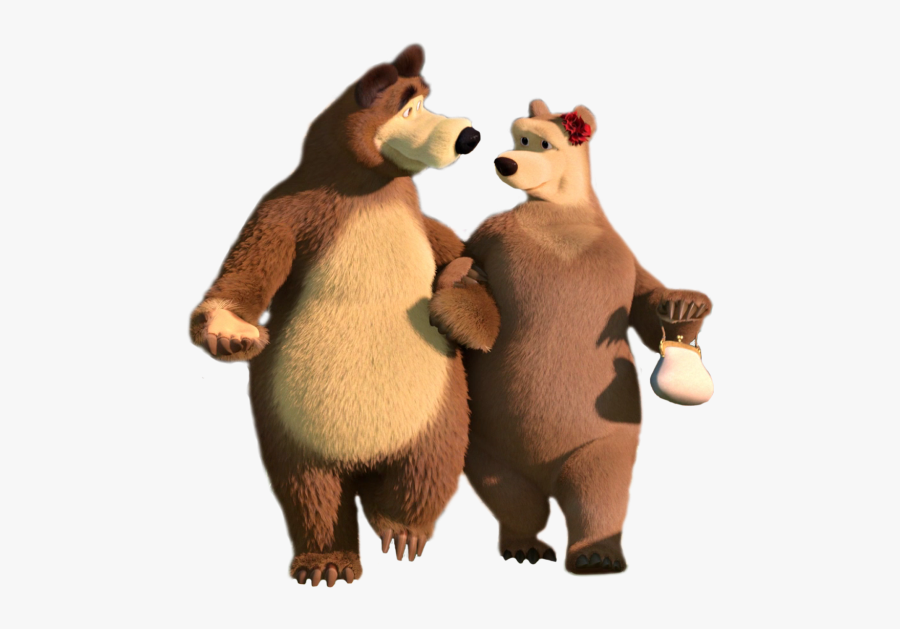 Oso Y Osa Enamorados En Masha, Transparent Clipart