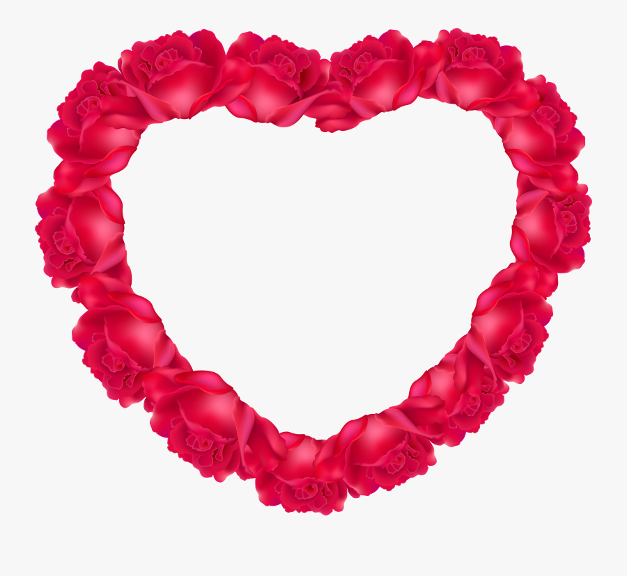 Heart Of Roses Png, Transparent Clipart