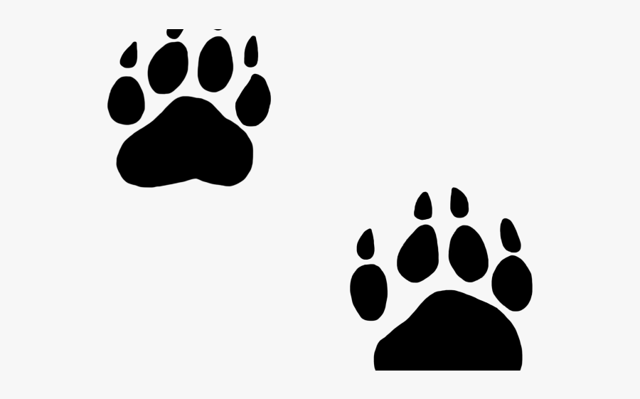 Dog Foot Prints Logo - Cute Bear Paw Clipart, Transparent Clipart