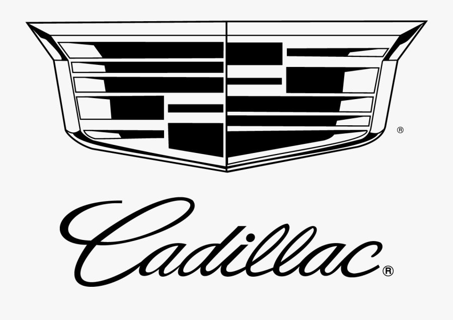 Cadillac Logo Vector Black Outline Transparent Free - Cadillac Logos, Transparent Clipart