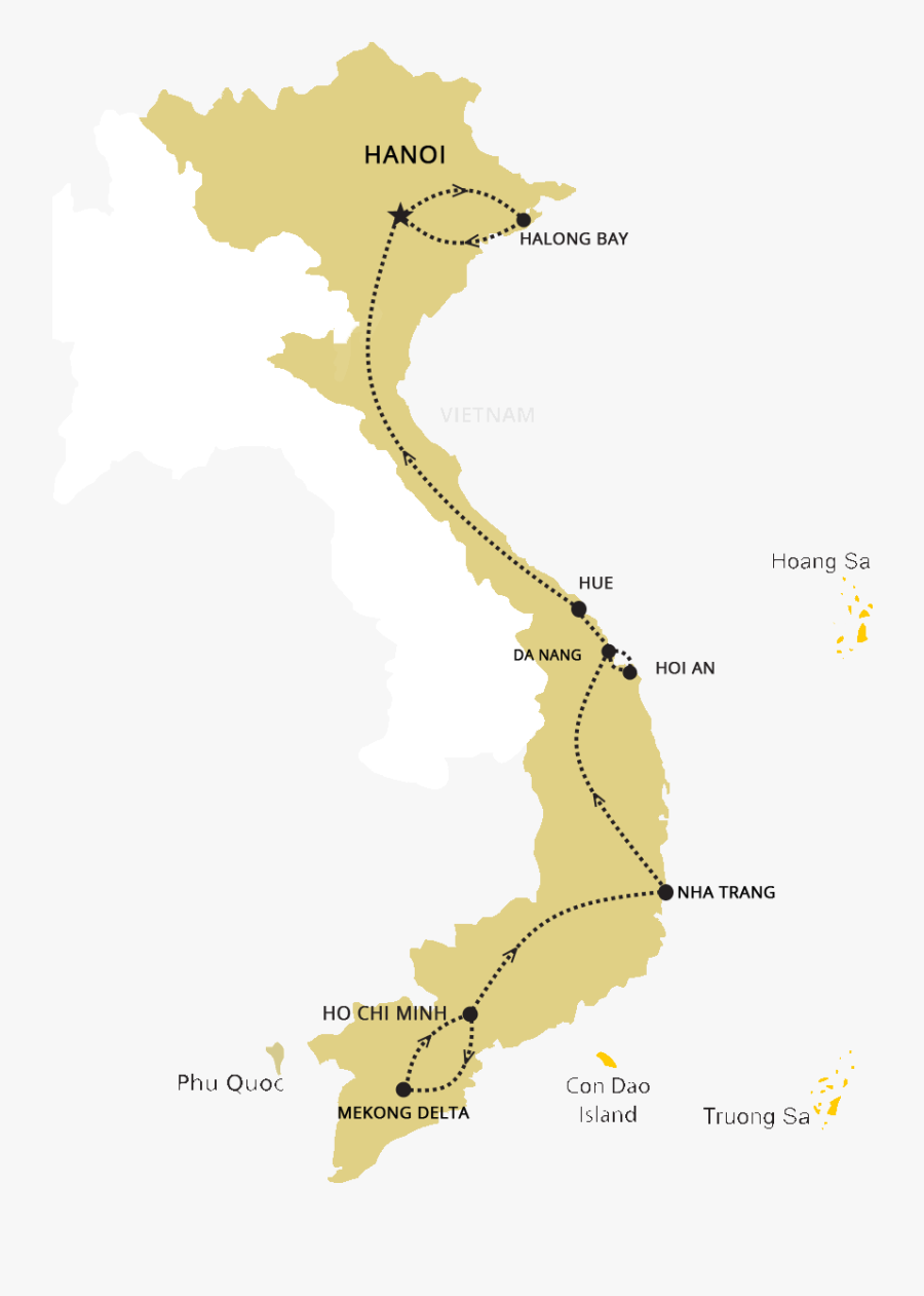 Vietnam Map Png - 5 Municipality Of Vietnam, Transparent Clipart