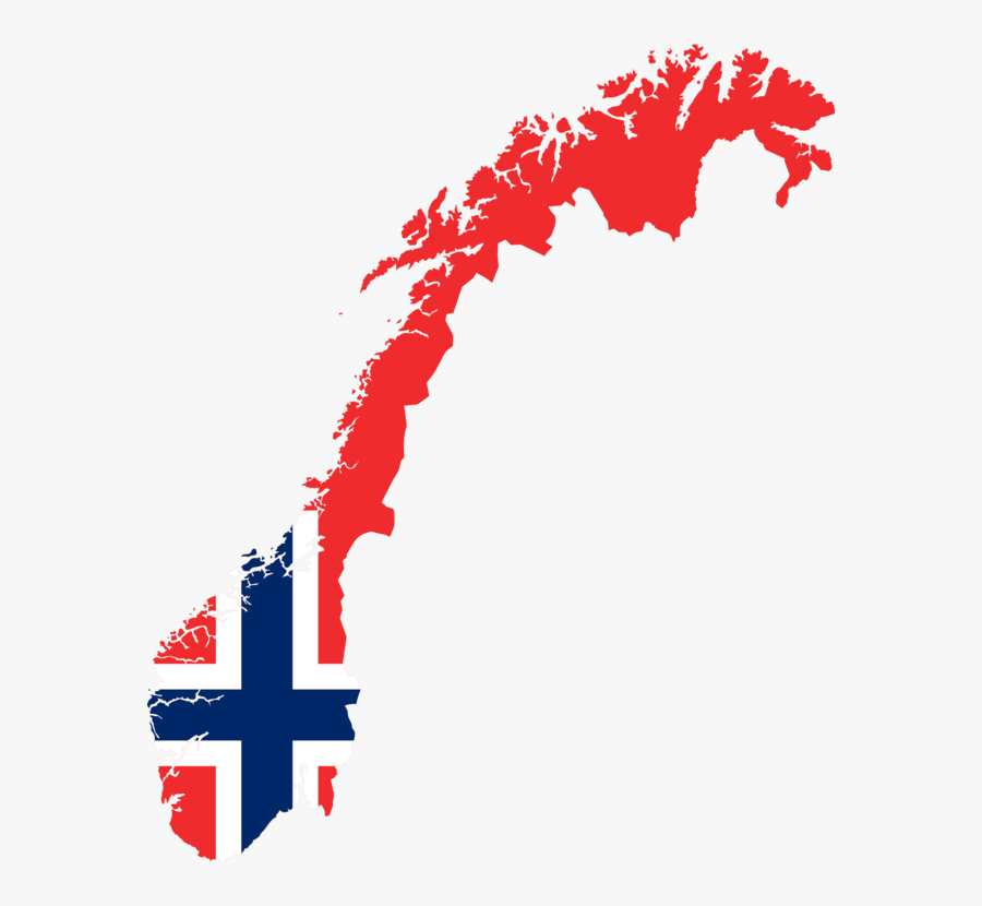 Norway, Country, Europe, Flag, Borders, Map, Nation - Norway Map With Flag, Transparent Clipart