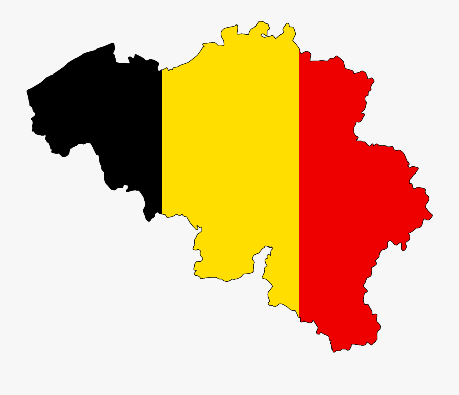 Belgium Map Flag Png, Transparent Clipart