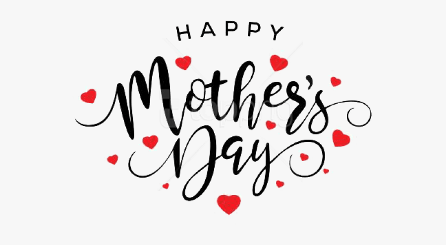 Happy Mothers Day Red And Black, Transparent Clipart
