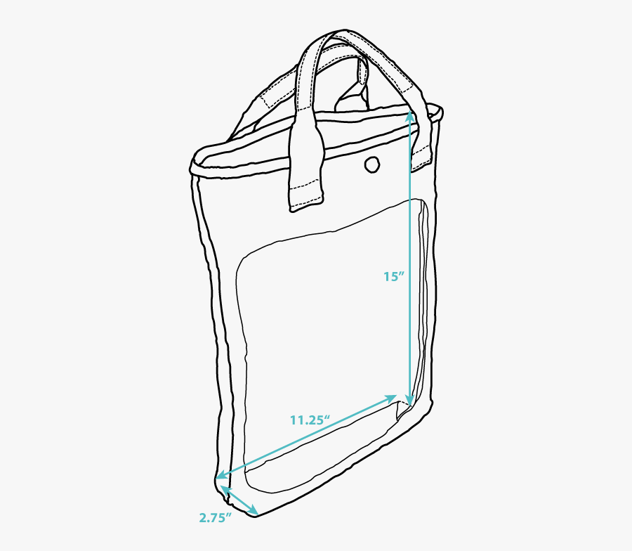 The City Tote Rickshaw Bagworks - Tote Bag Production Drawing, Transparent Clipart