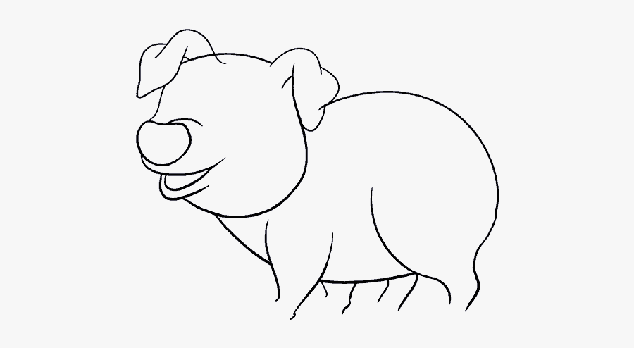 How To Draw Cartoon Pig - Dibujo De Un Cerdo Facil, Transparent Clipart