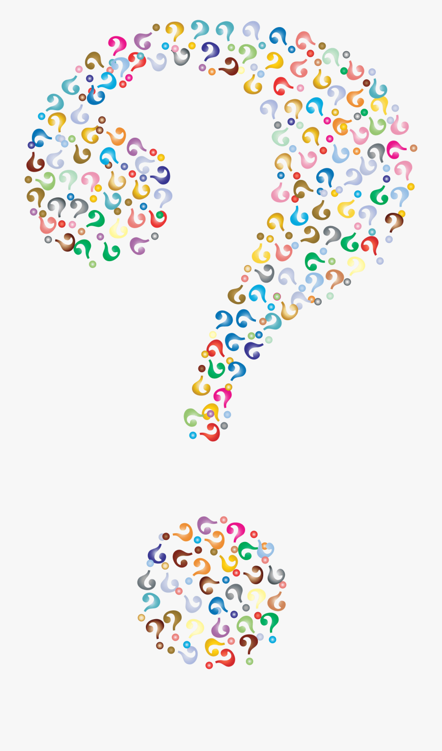 Transparent Knowledge Brain Clipart - Question Marks No Background, Transparent Clipart