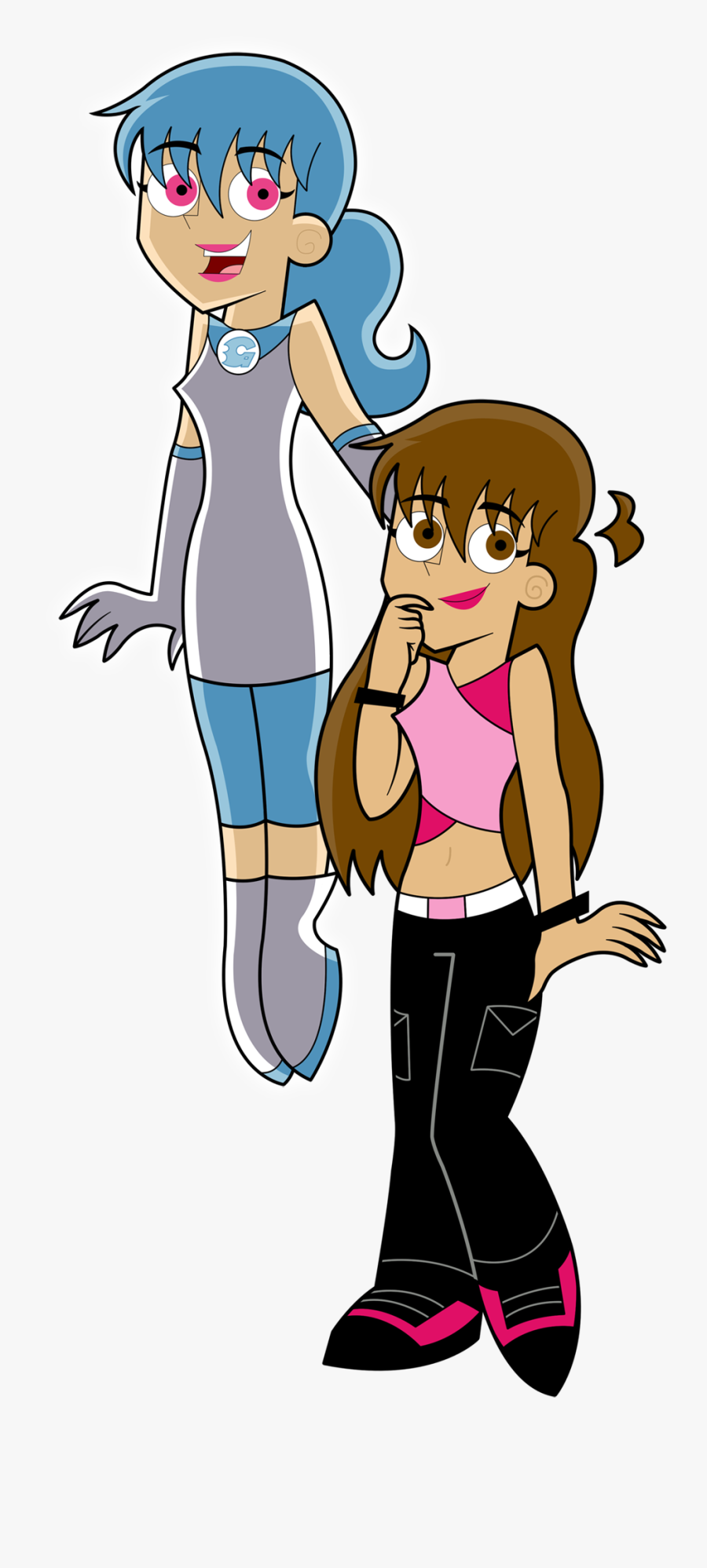 Transparent Girl Angel Clipart - Danny Phantom Danny And Carrie, Transparent Clipart