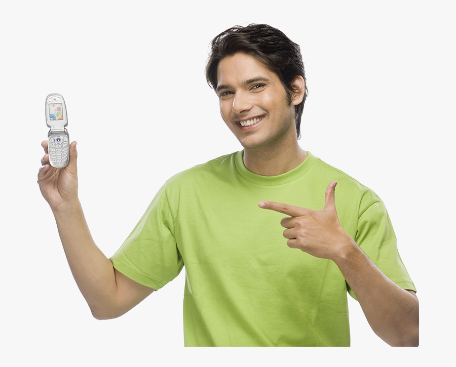 Transparent Young Man Png - Man Cell Phone Png, Transparent Clipart