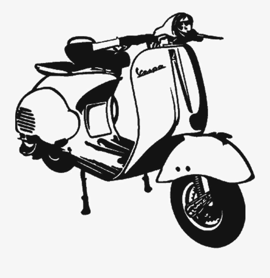 Scooter Clipart Scooter Line - Vespa Png, Transparent Clipart