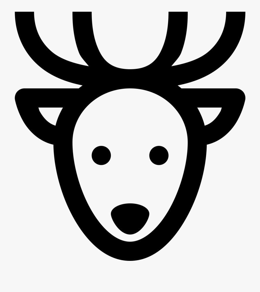 Reindeer Black Antlers Png Picture, Transparent Clipart