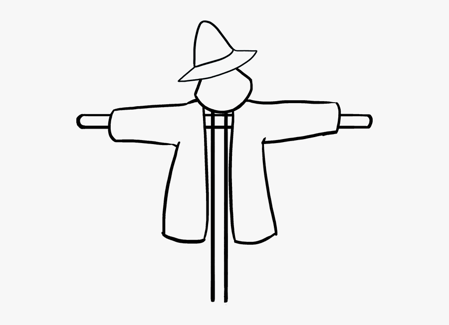 How To Draw Scarecrow - Scarecrow Animated Black And White, Transparent Clipart
