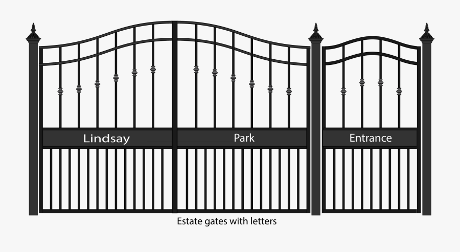 Beautiful Entrance Design For - Steel Gate With Name, Transparent Clipart