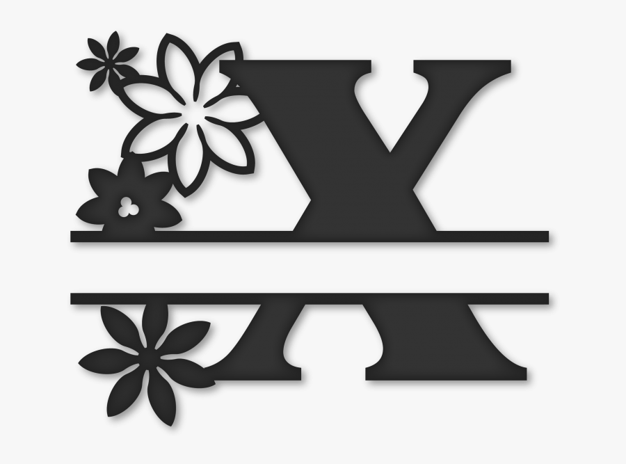 Flower Clipart Monogram Picture - J Split Monogram Svg, Transparent Clipart